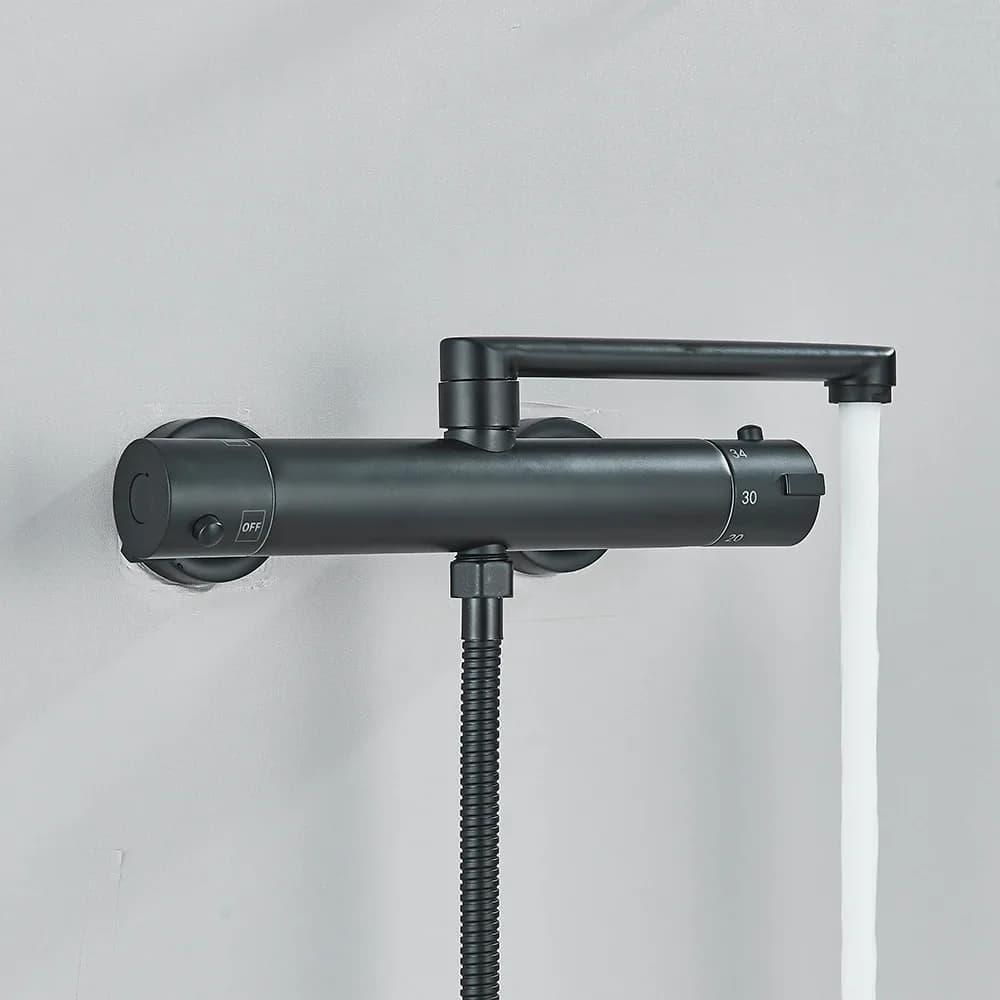 Mitigeur de douche thermostatique mural en laiton – photo 5