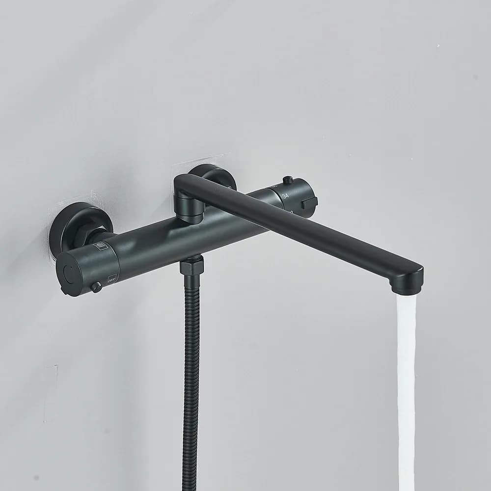 Mitigeur de douche thermostatique mural en laiton – photo 4