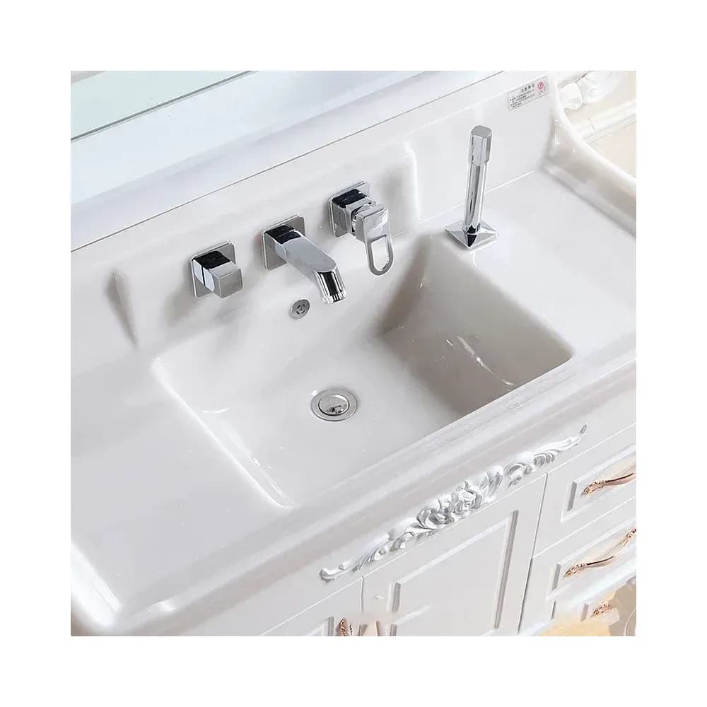 Robinet de baignoire avec douchette extractible, 4 pièces – photo 3