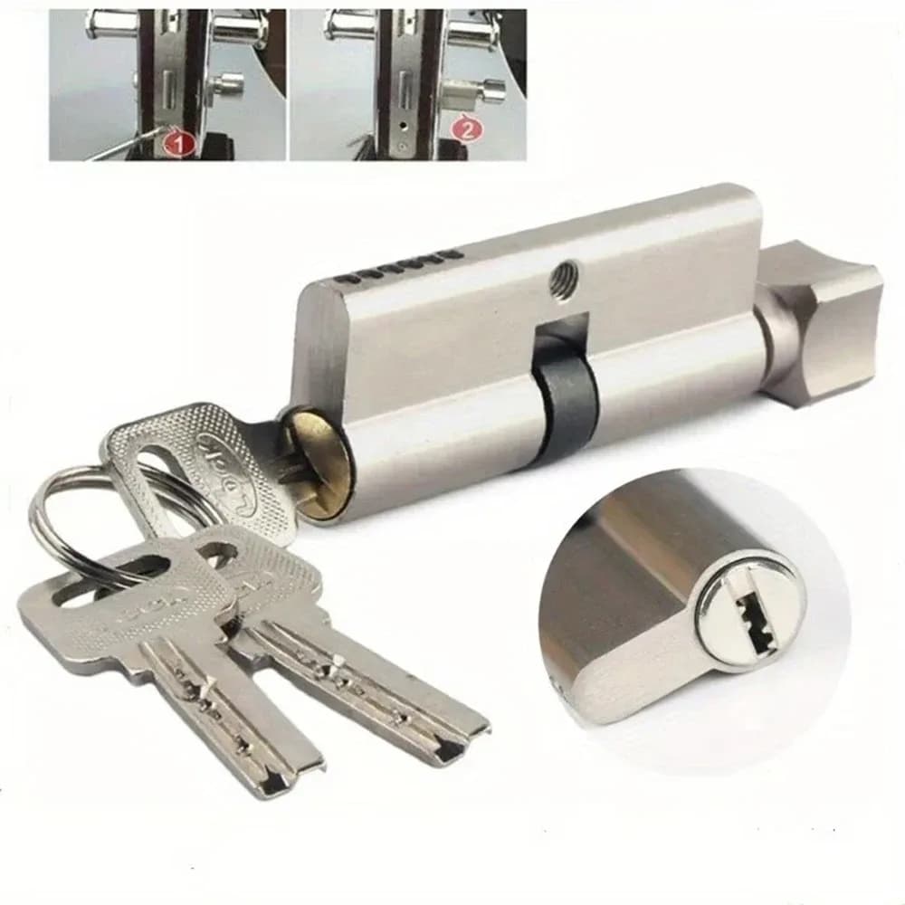 Lot de 4 cylindres de serrure 70 mm avec clés – photo 5