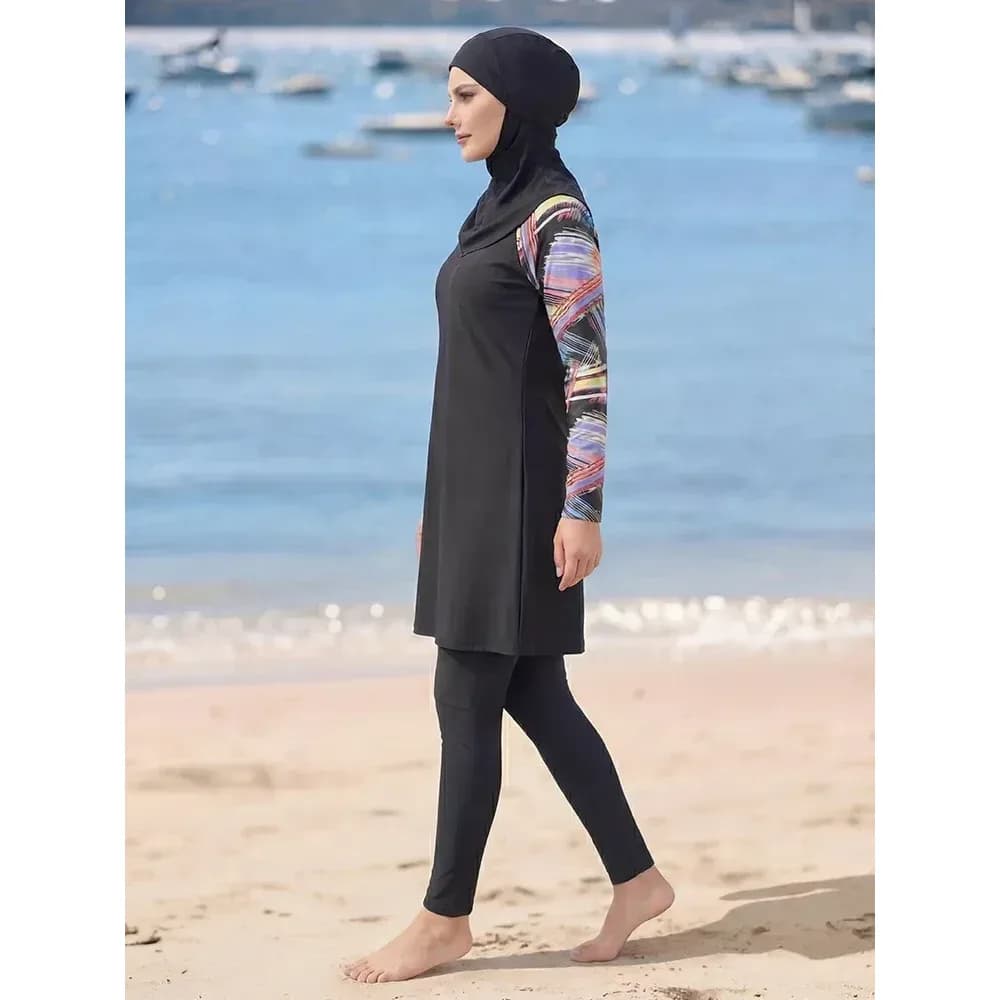 Lot de 3 burkinis anti-UV à manches longues – photo 3