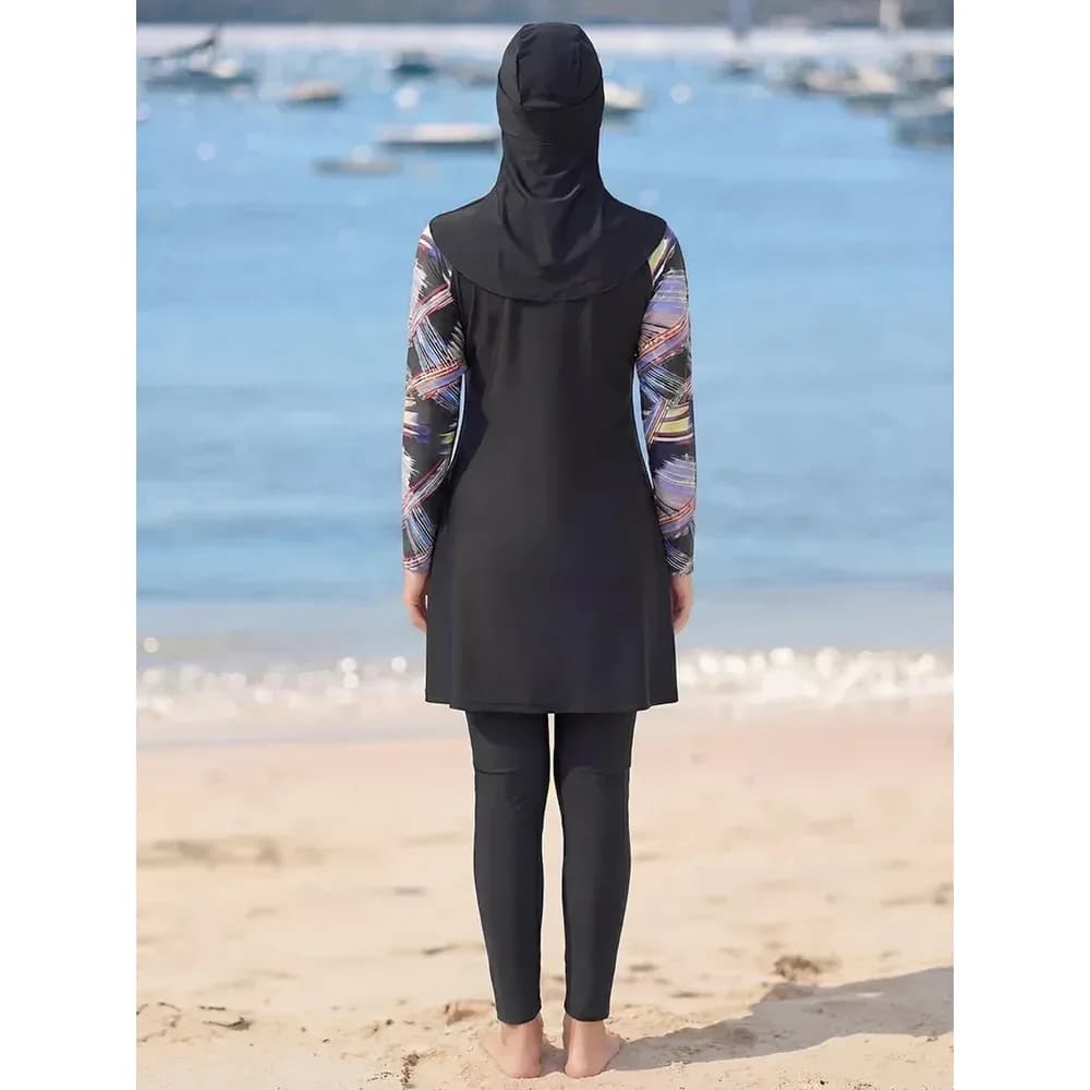 Lot de 3 burkinis anti-UV à manches longues – photo 4