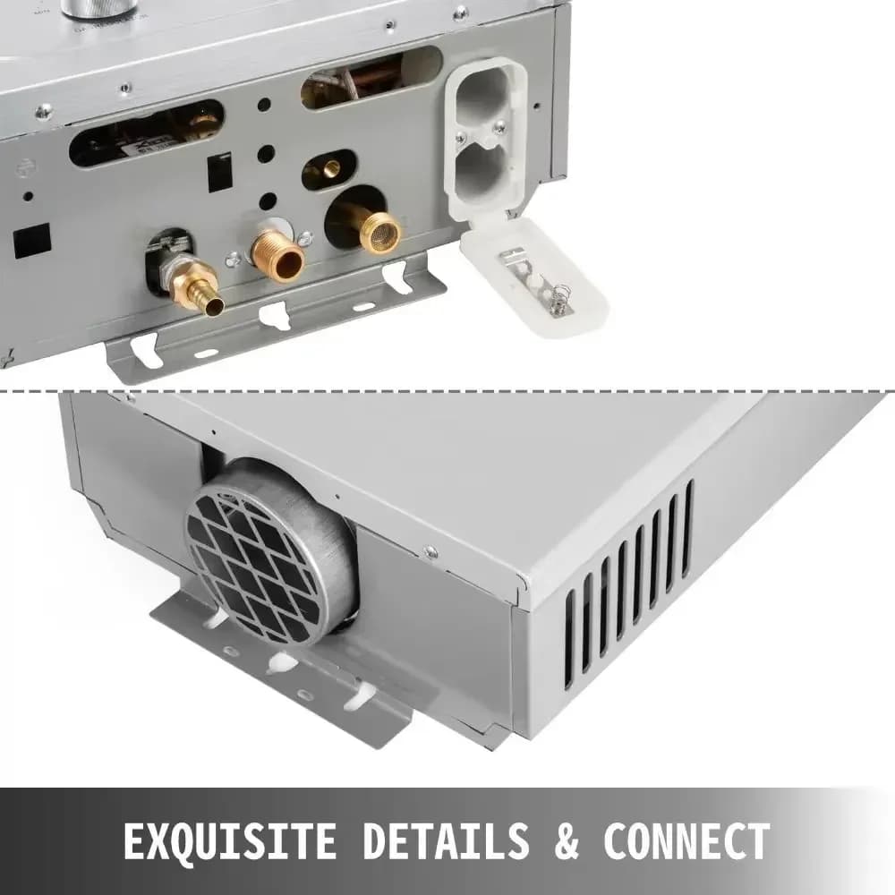 Chauffe-eau instantané au gaz GPL VEVOR 16 kW, 8 L/min, écran LED – photo 4