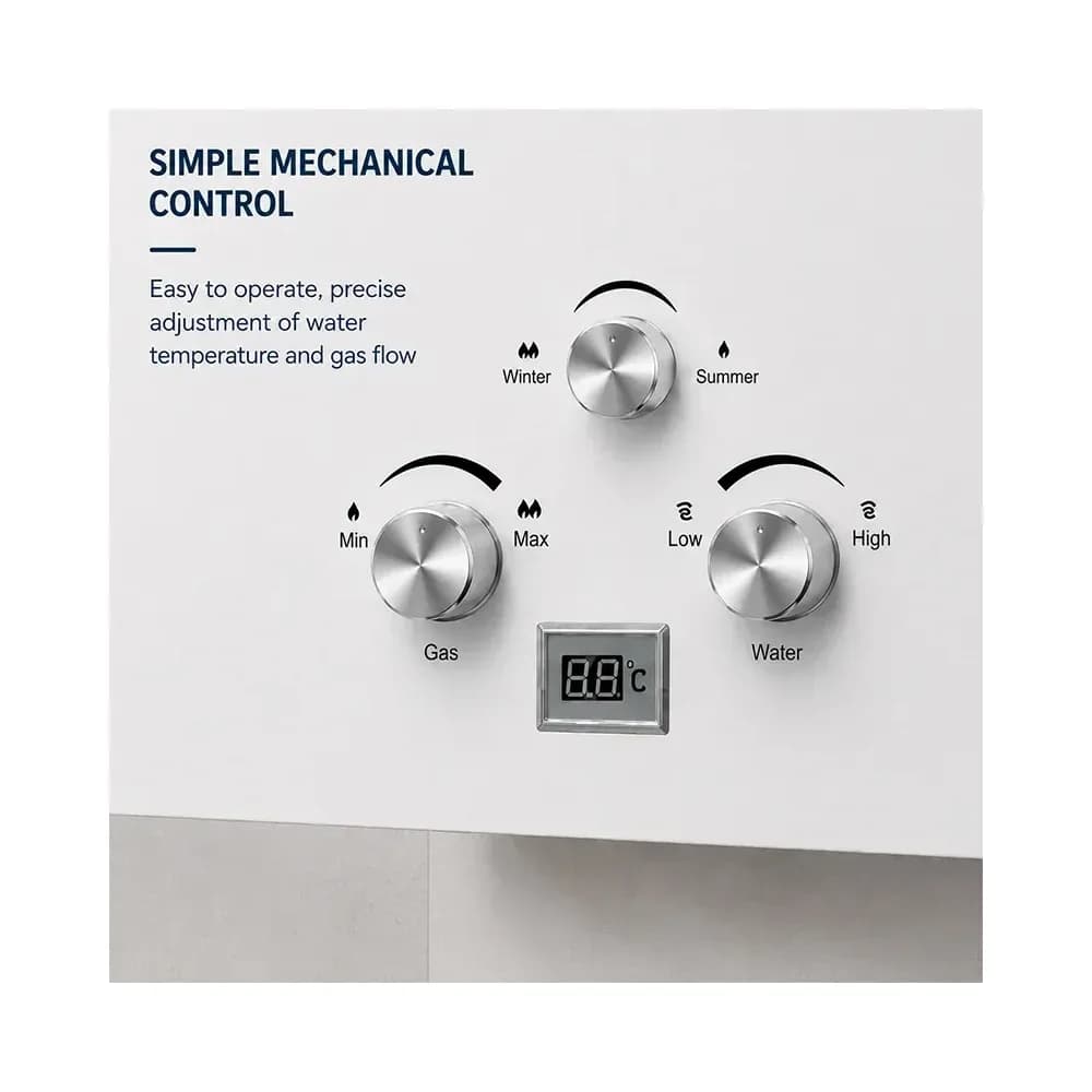 Chauffe-eau instantané au gaz propane / butane, 6 à 18 L, écran LED – photo 3