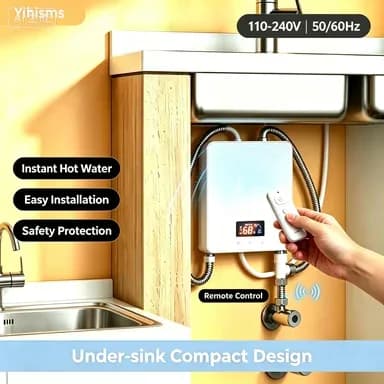 Chauffe-eau électrique instantané sous évier, chaud et froid