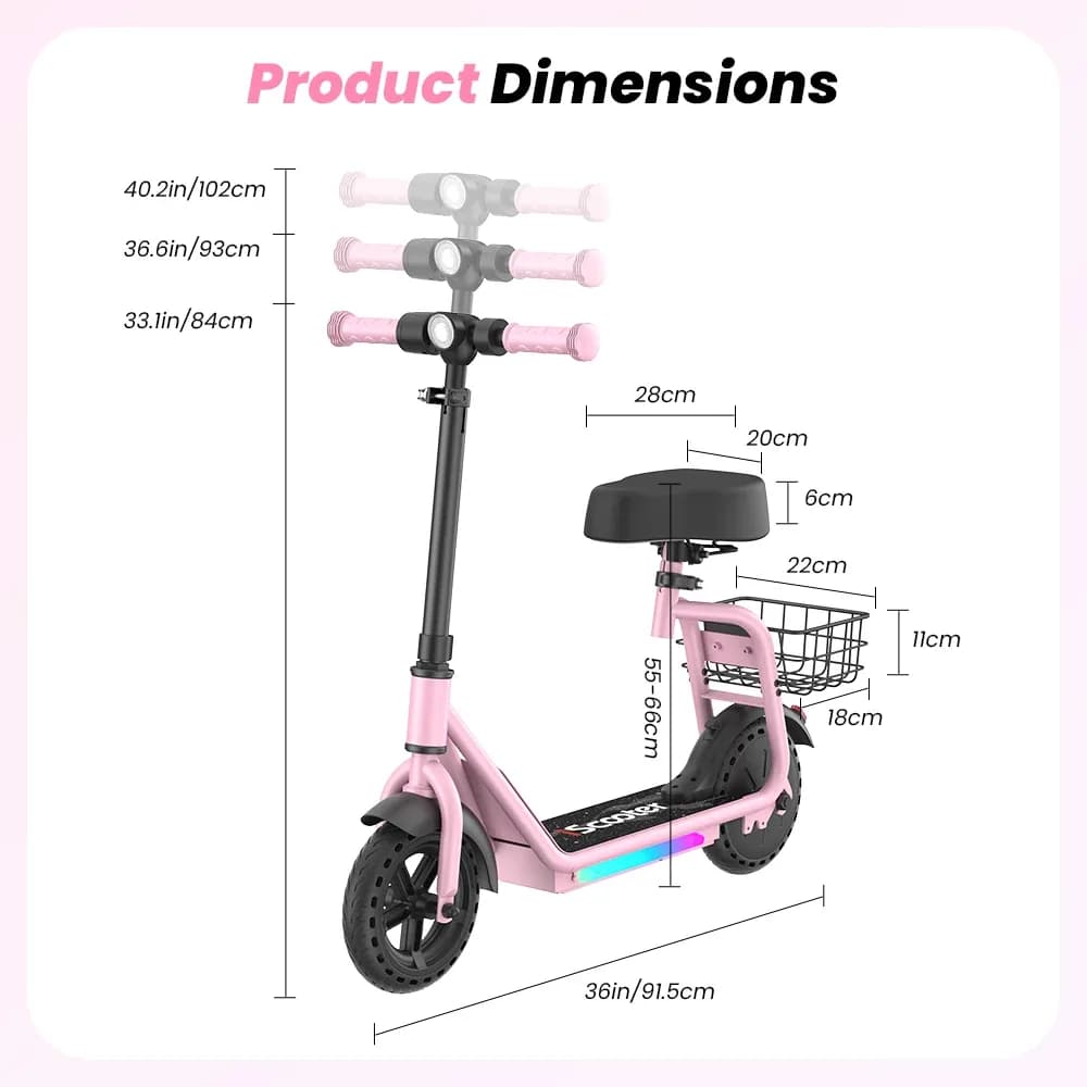 Trottinette électrique enfant iScooter IK7 250W avec siège – photo 6