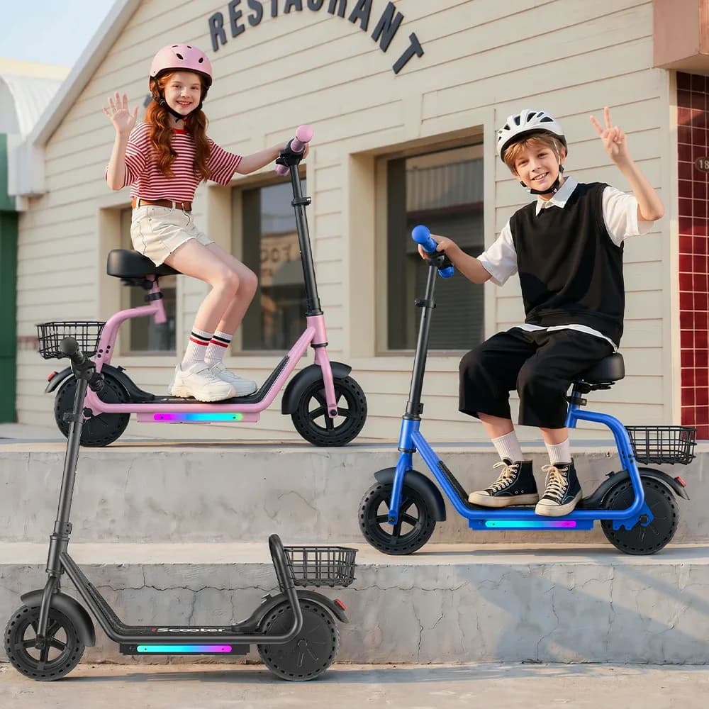 Trottinette électrique enfant iScooter IK7 250W avec siège – photo 8