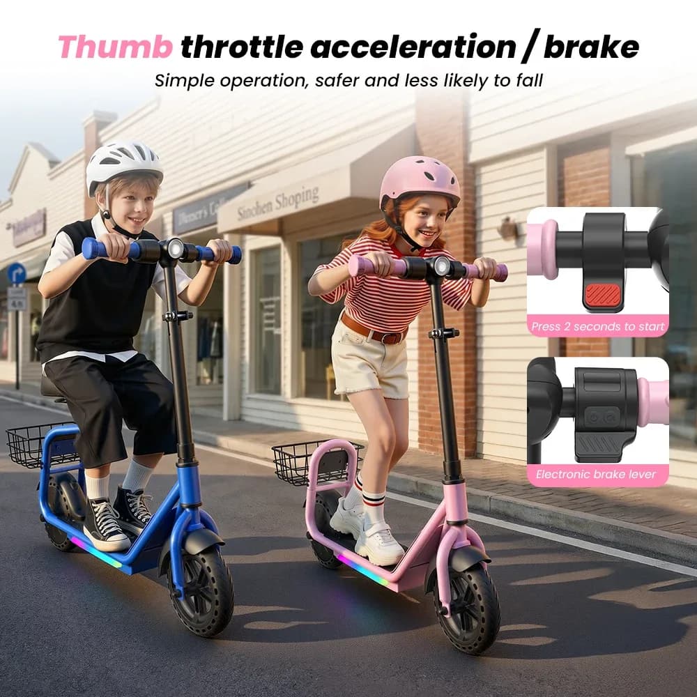 Trottinette électrique enfant iScooter IK7 250W avec siège – photo 4
