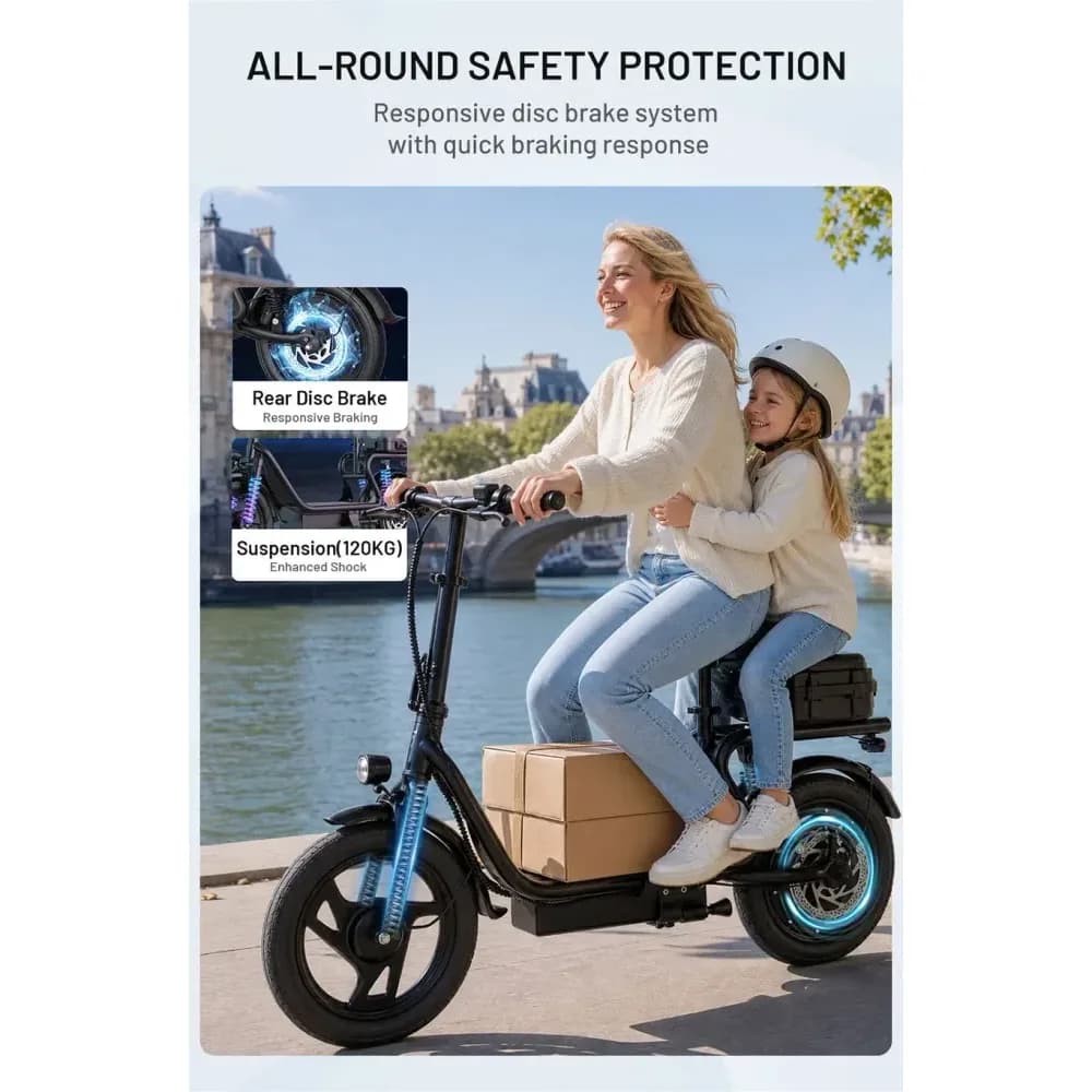 Trottinette électrique HEADER H1L 500W avec siège et panier – photo 5