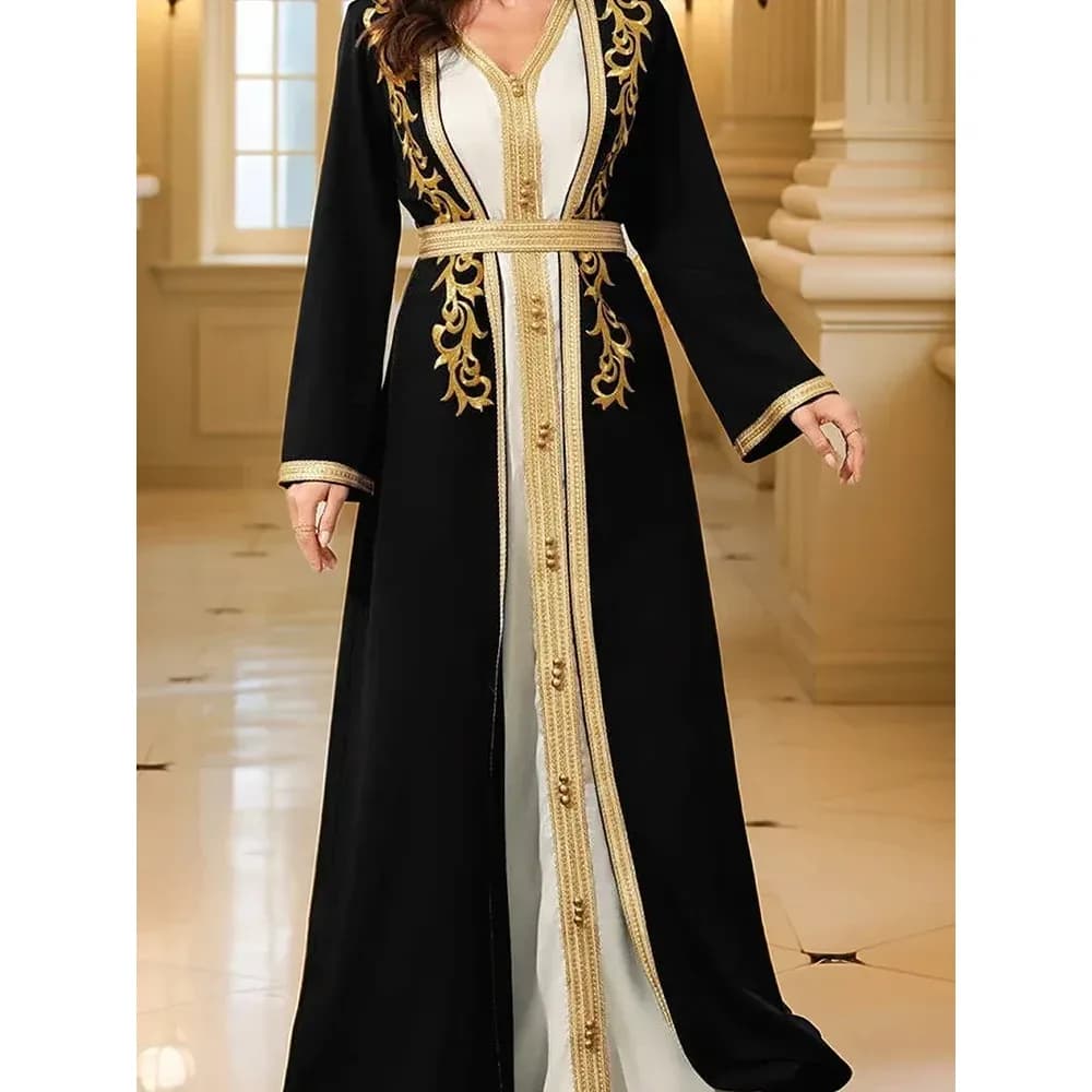 Caftan marocain brodé or pour femme – photo 6
