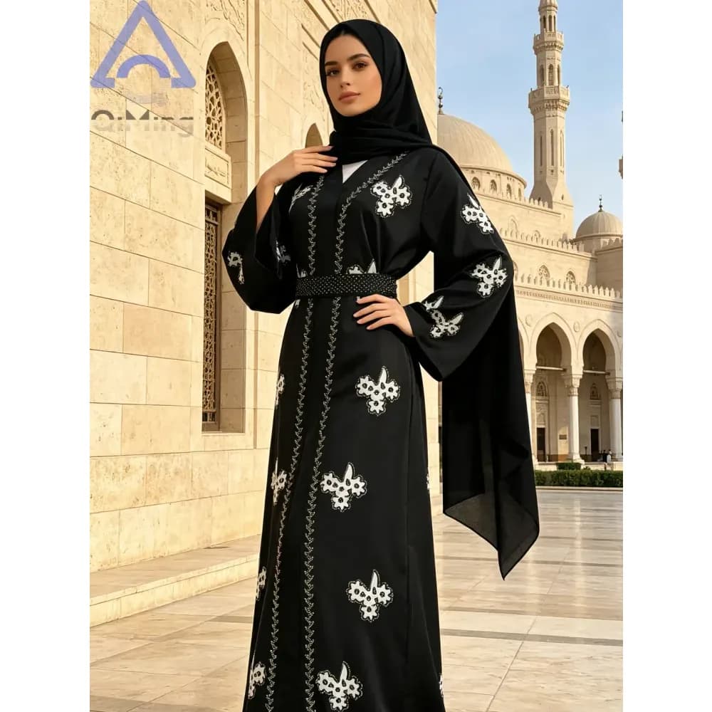 Abaya de soirée avec hijab, style Dubaï – photo 4