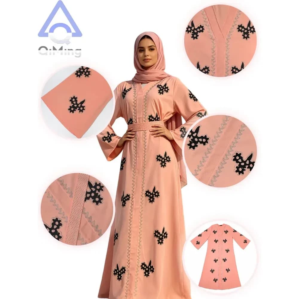 Abaya de soirée avec hijab, style Dubaï – photo 5