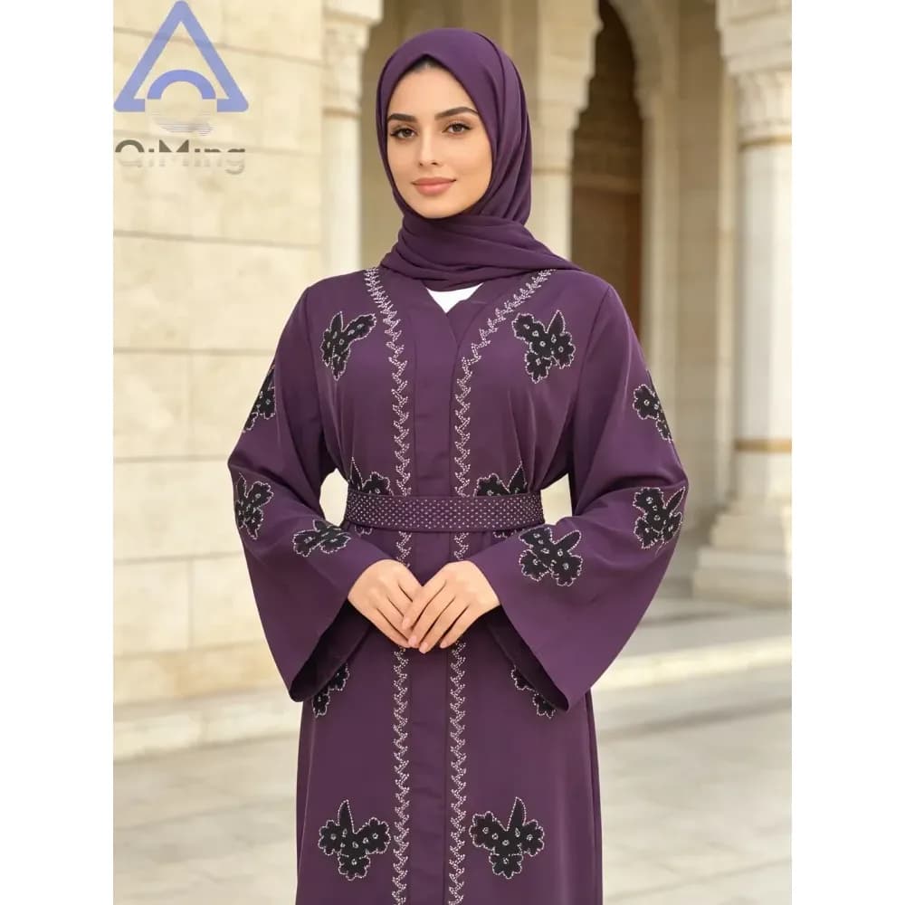 Abaya de soirée avec hijab, style Dubaï – photo 3
