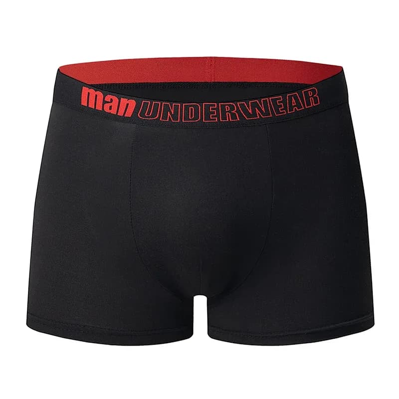 Ensemble de 5/10 pièces de sous-vêtements tendances pour hommes, pantalons à coins plats, confortables, grande taille, couleur, short à taille élastique – photo 4