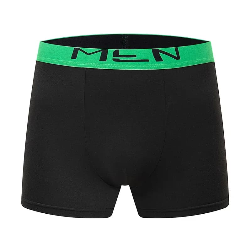 Ensemble de 5/10 pièces de sous-vêtements tendances pour hommes, pantalons à coins plats, confortables, grande taille, couleur, short à taille élastique – photo 2