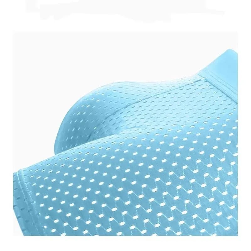 5 pièces/sous-vêtements pour hommes été glace sous-vêtements en soie grande taille culotte Cool respirant Sexy Boxer culotte maille sous-vêtement confort L-5XL – photo 5