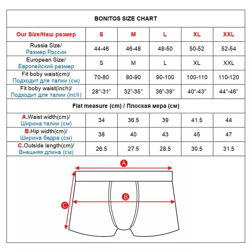 Lot de 4 boxers en coton doux pour homme, avec ceinture à lettres BONITOS, sous-vêtements sexy pour homme – photo 2