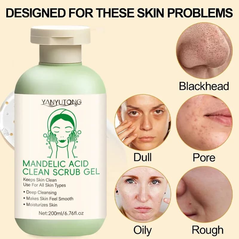Gel exfoliant pour le visage, nettoyage en profondeur des pores, élimination des points noirs, exfoliation, contrôle du sébum, gommage hydratant, amélioration de la rugosité – photo 6
