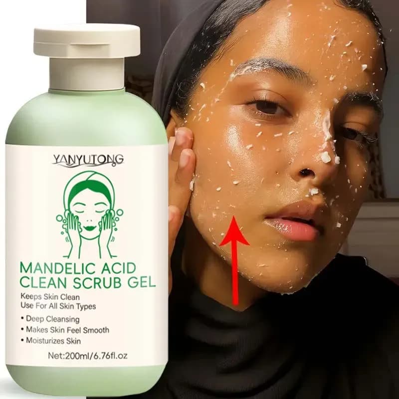 Gel exfoliant pour le visage, nettoyage en profondeur des pores, élimination des points noirs, exfoliation, contrôle du sébum, gommage hydratant, amélioration de la rugosité – photo 3