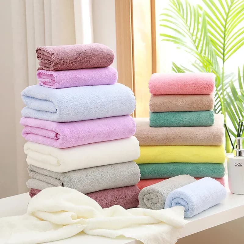 Ensemble de serviettes de bain en velours pour adultes, super doux, absorbant 402, lieux à séchage rapide, utilisation dans les hôtels et spa, 2 pièces – photo 4