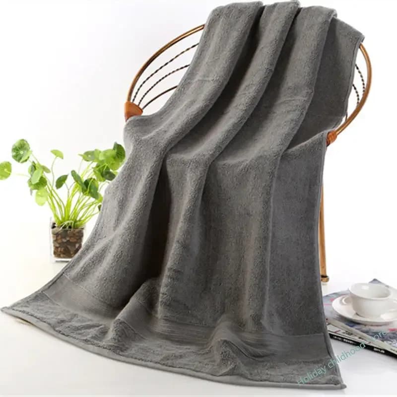 Serviette 100% coton pur, serviette de bain de haute qualité, serviette de plage épaisse de qualité hôtelière 5 étoiles, serviette de bain épaisse plus douce 70x140cm – photo 3