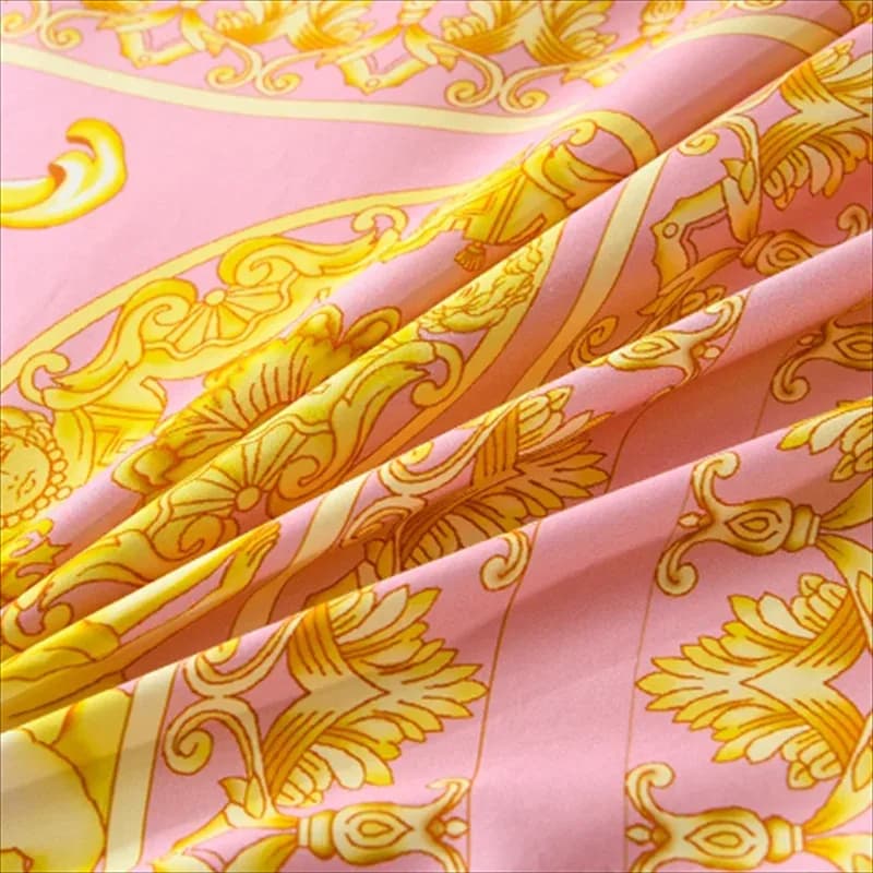 Ensemble de literie en tissu de coton à impression numérique, style moderne de luxe, housse de athlon, drap-housse en lin, taies d'oreiller, textile de maison – photo 3