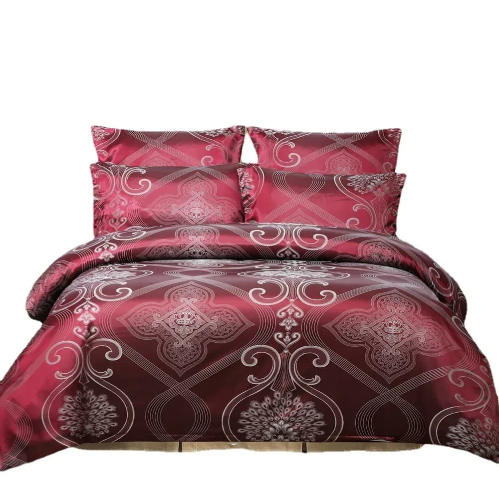 Ensemble de housse de couette pour couple, ensemble de literie double brillant, housse de couette, reine, roi, lit simple, couette, taie d'oreiller, athlon – photo 6