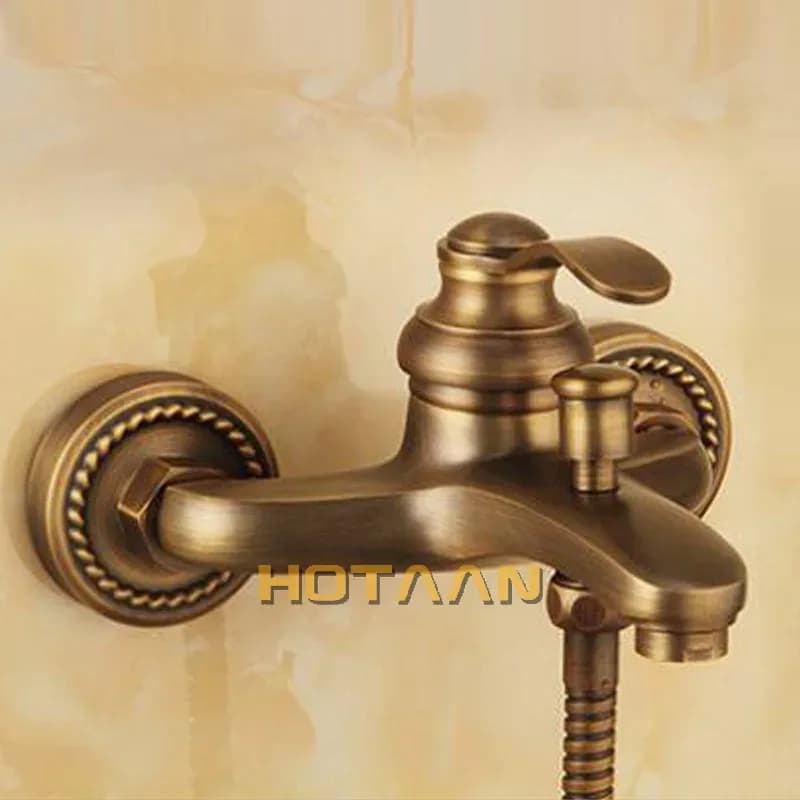 HOBath mural en laiton antique tenu dans la main Kit de pommeau de douche Ensembles de douche YT-5340 – photo 4