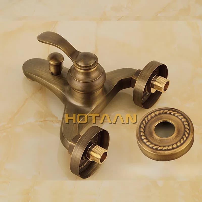 HOBath mural en laiton antique tenu dans la main Kit de pommeau de douche Ensembles de douche YT-5340 – photo 2