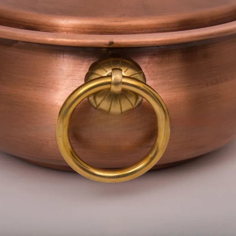 Marmite chaude compacte et Portable en cuivre de Style japonais avec poignée Anti-salissure détachable pour la cuisson de Sukiyaki et d'agneau mongol – photo 4