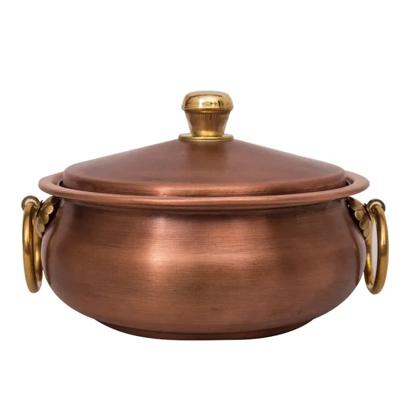 Marmite chaude compacte et Portable en cuivre de Style japonais avec poignée Anti-salissure détachable pour la cuisson de Sukiyaki et d'agneau mongol – photo 5