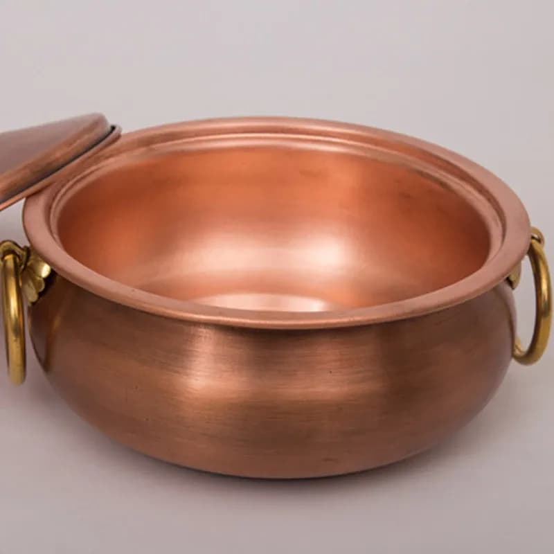 Marmite chaude compacte et Portable en cuivre de Style japonais avec poignée Anti-salissure détachable pour la cuisson de Sukiyaki et d'agneau mongol – photo 2