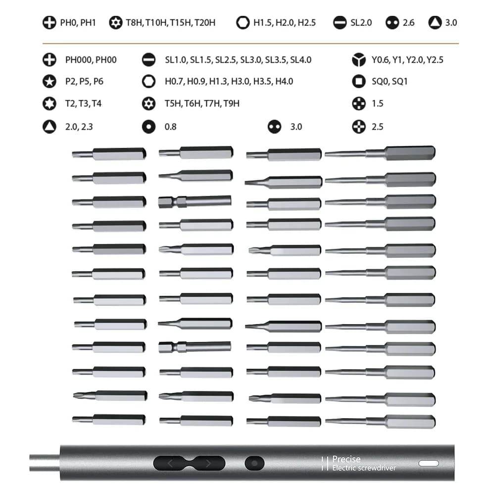 Kit de tournevis électrique de précision 62 en 1, sans fil, rechargeable, mini-outil électrique, embouts magnétiques sans fil, outil de réparation portable pour téléphone, ordinateur portable, PC, appareil photo, montre, bricolage, batterie au lithium 350 mAh, 200 tr/min, lumière LED, poignée en alliage d'aluminium, kit d'entretien électronique – photo 8
