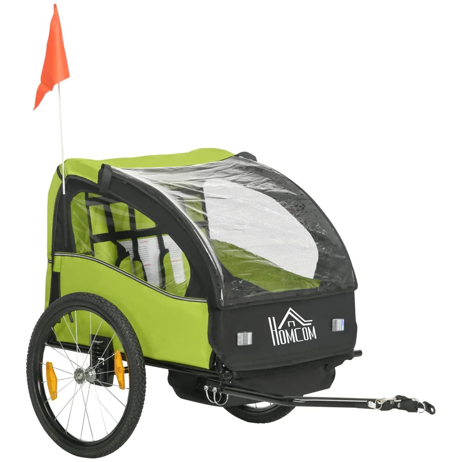Remorque vélo Homcom 2 places pour enfants dès 18 mois