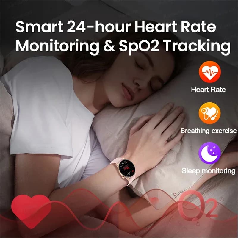 Smartwatch pour femmes AMOLED écran toujours afficher l'heure NFC IP68 étanche sport appel femmes montre intelligente pour les femmes cadran personnalisé – photo 4