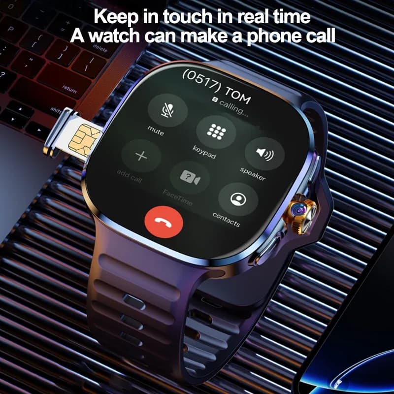 Montre connectée 4G/5G à écran plus grand de 2,40 pouces avec 190 °   Caméra rotative GPS Position WIFI Connect App Télécharger Android 10.0 Smart Watch – photo 2