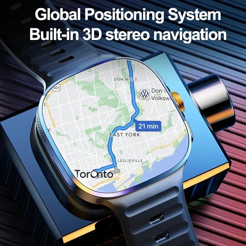 Montre connectée 4G/5G à écran plus grand de 2,40 pouces avec 190 °   Caméra rotative GPS Position WIFI Connect App Télécharger Android 10.0 Smart Watch – photo 3