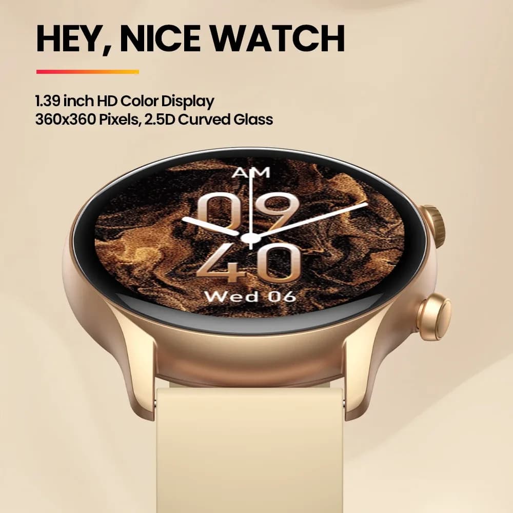 Zeblaze-Montre intelligente Banti3 Plus pour hommes et femmes, appel vocal, grand écran HD, suivi de la condition physique, en effet, nouveau, 1.39 – photo 3