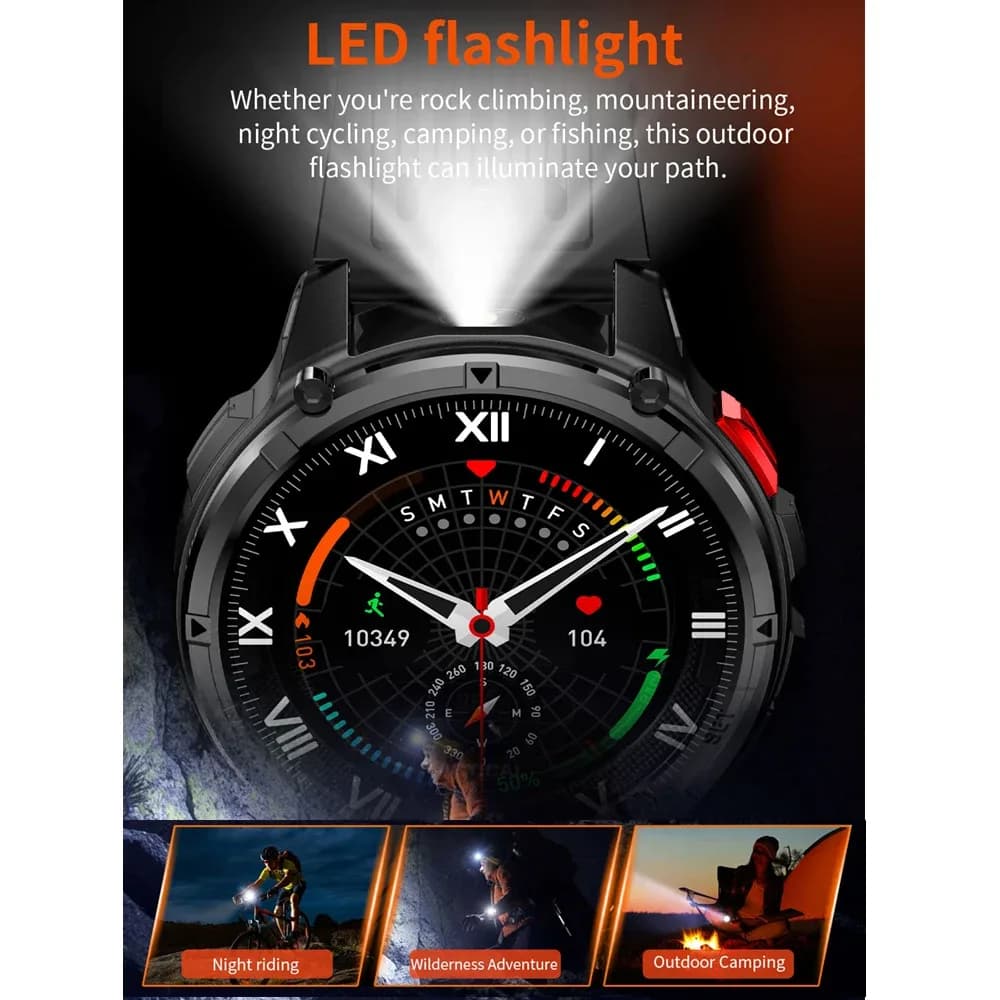 2026 nouveau T-Rex3 Pro 1100mAh batterie montre intelligente GPS chemin 5ATM étanche sport course tracker extérieur boussole militaire Smartwatch – photo 6