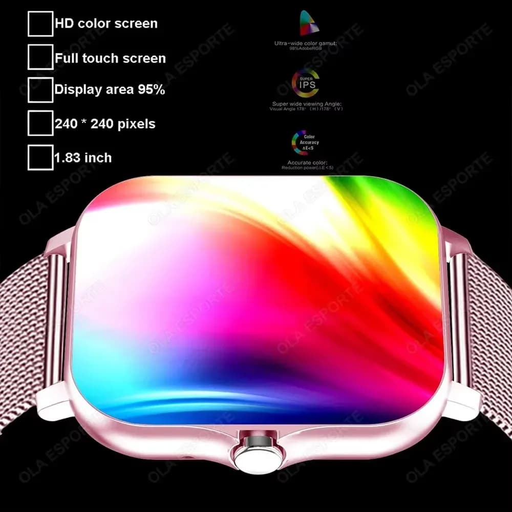 Nouvelle montre intelligente multifonctionnelle 2026 pour hommes et femmes, connectée par Bluetooth, musique, bracelet de fitness et de sport, moniteur de sommeil, montre ht30 – photo 2