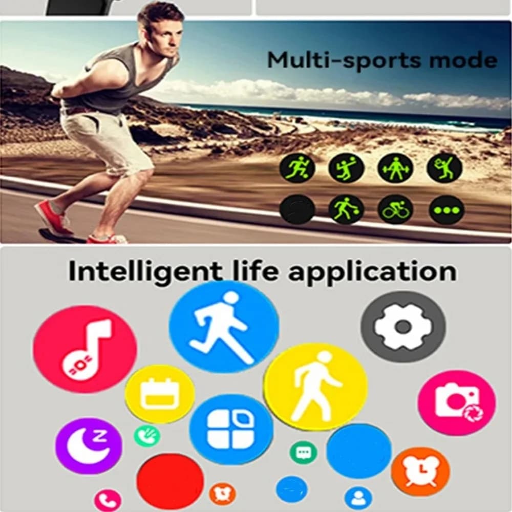 2026 nouvelle montre intelligente pour hommes cadeau pour femmes 2.01 pouces HD plein écran tactile sport Fitness montre électronique Bluetooth parler Smartwatch – photo 6