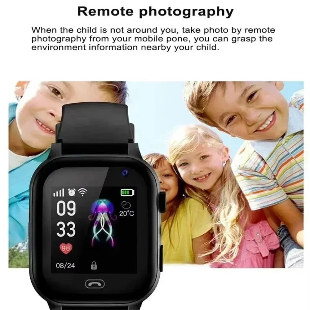 Montre connectée pour enfants Lenovo NEW 5G GPS avec caméra, appel SOS, étanche, prise en charge de la carte SIM, écouteurs, vidéo HD, reloj inteligente pour garçon – photo 6