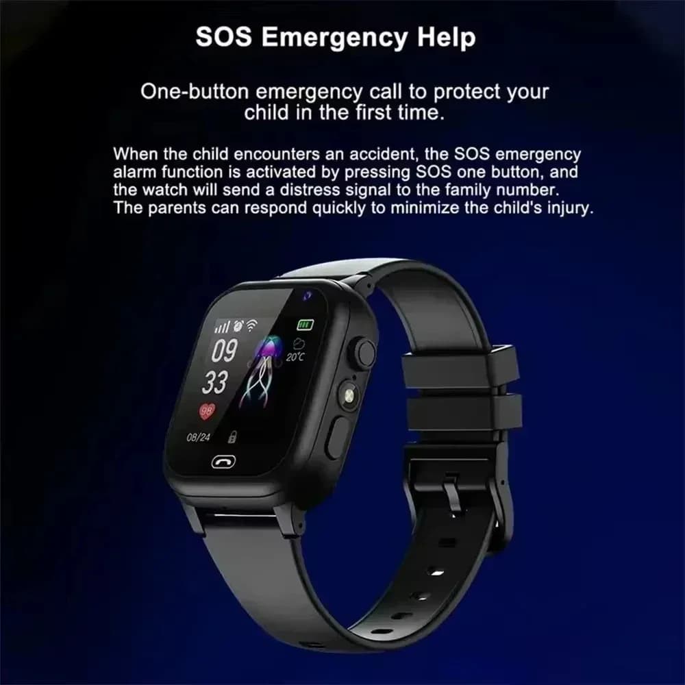 Montre connectée pour enfants Lenovo NEW 5G GPS avec caméra, appel SOS, étanche, prise en charge de la carte SIM, écouteurs, vidéo HD, reloj inteligente pour garçon – photo 3