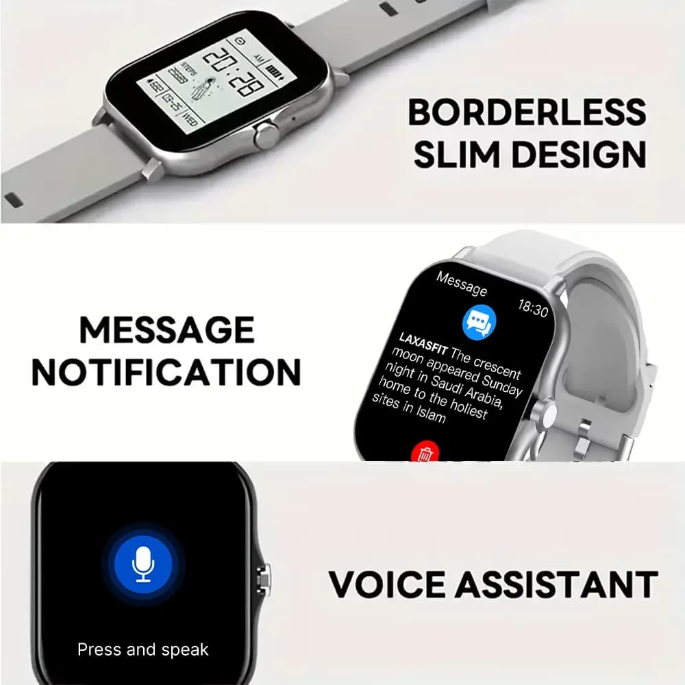 LAXASFIT 2025 nouvelle montre intelligente pour hommes cadeau pour femmes écran tactile complet montre de sport Fitness Bluetooth appel montre intelligente – photo 6