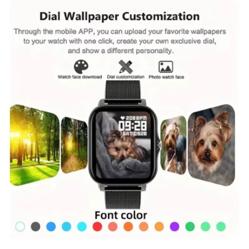 LAXASFIT 2025 nouvelle montre intelligente pour hommes cadeau pour femmes écran tactile complet montre de sport Fitness Bluetooth appel montre intelligente – photo 4