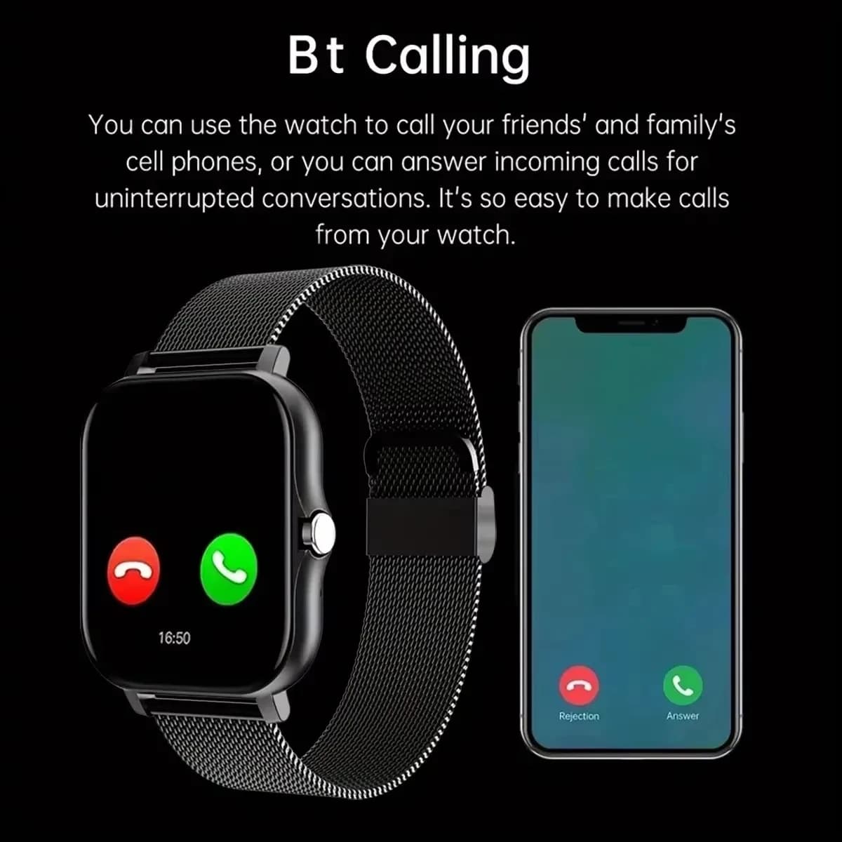 LAXASFIT 2025 nouvelle montre intelligente pour hommes cadeau pour femmes écran tactile complet montre de sport Fitness Bluetooth appel montre intelligente – photo 3