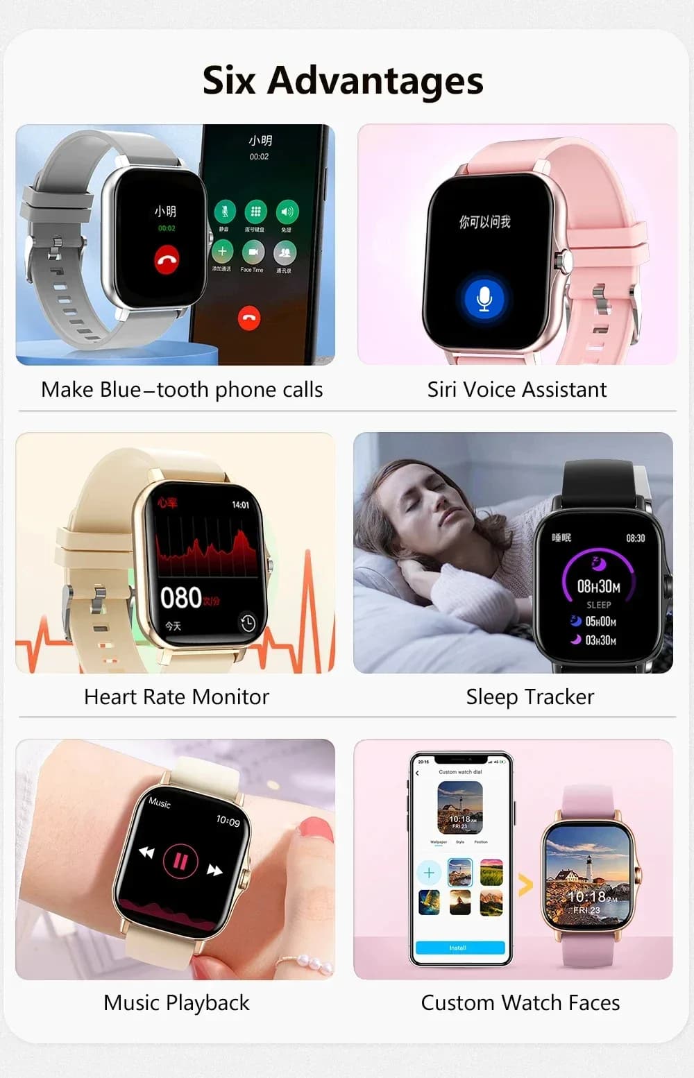 LAXASFIT 2025 nouvelle montre intelligente pour hommes cadeau pour femmes écran tactile complet montre de sport Fitness Bluetooth appel montre intelligente – photo 2