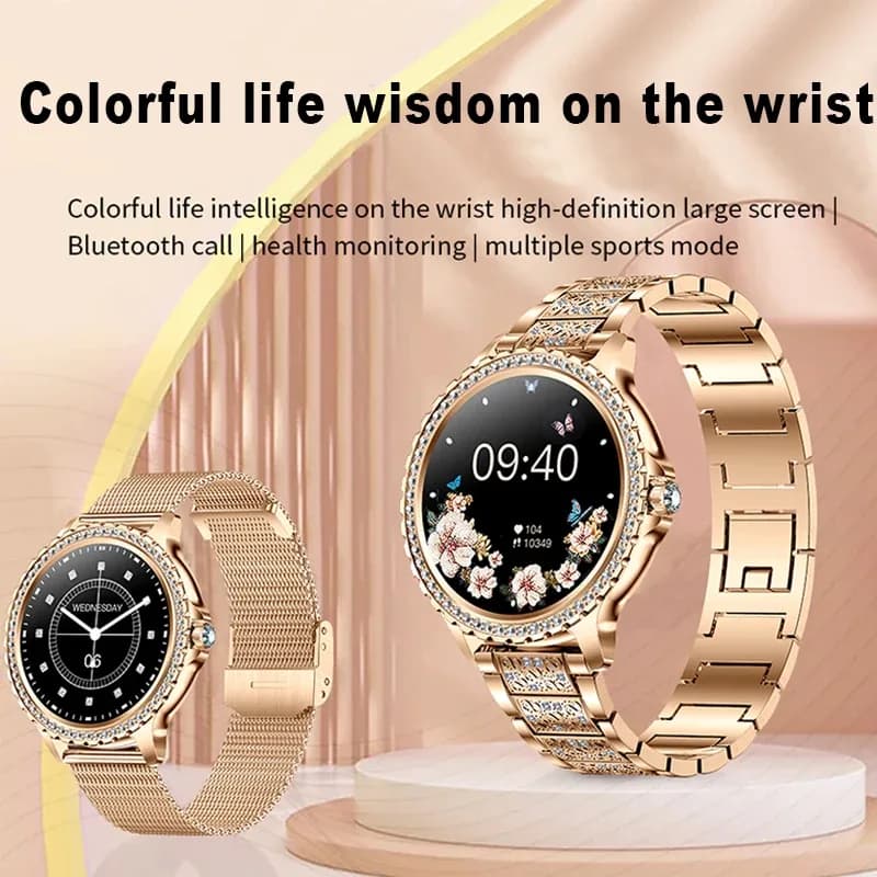 Montre connectée de sport pour femmes, écran HD 2024x360, cadran personnalisé, fréquence cardiaque, appel vocal, pour Android et IOS, nouvelle mode 360 – photo 3