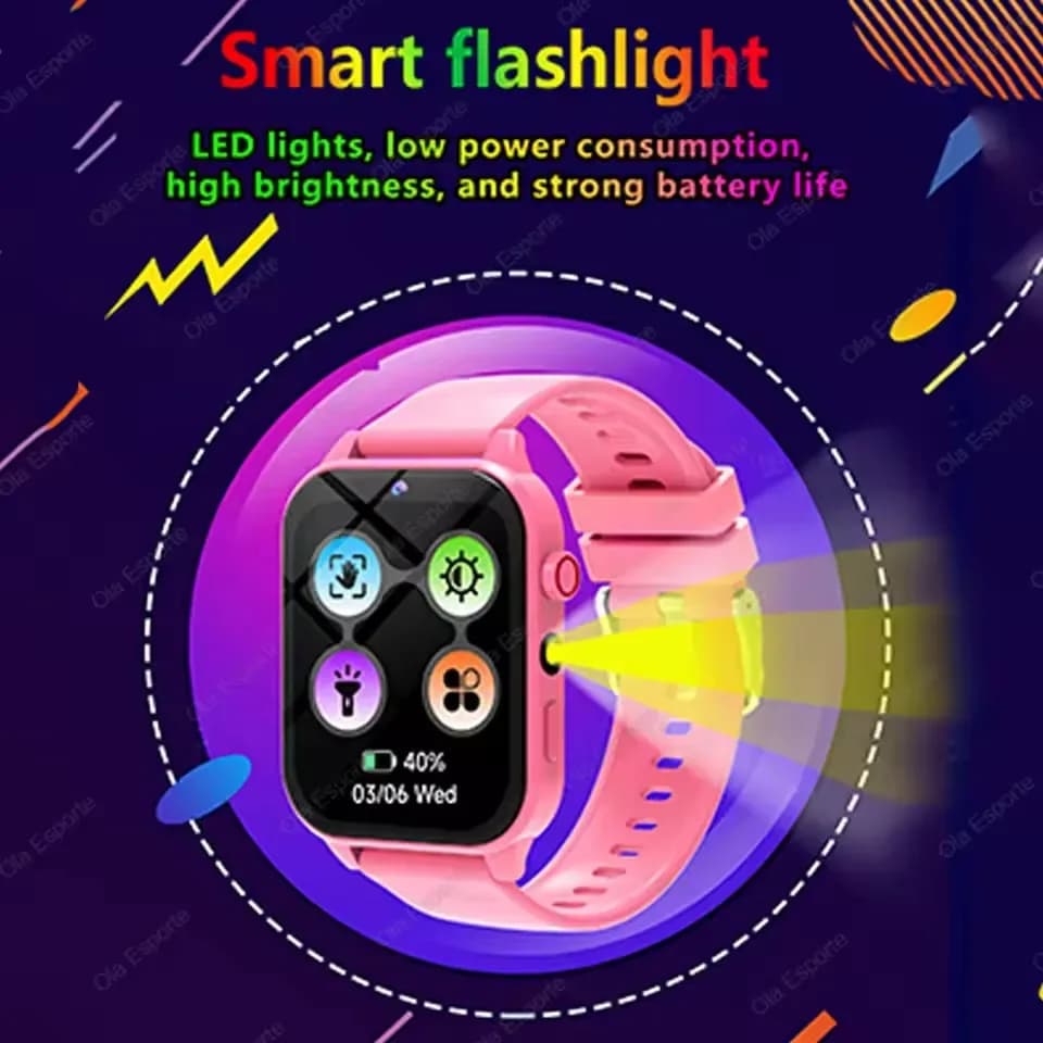100 + jeu SmartWatch enfant HD écran éclairage musique montre intelligente garçon fille cadeau enfants Smartwatch pour IOS Android 2025 nouveau – photo 4