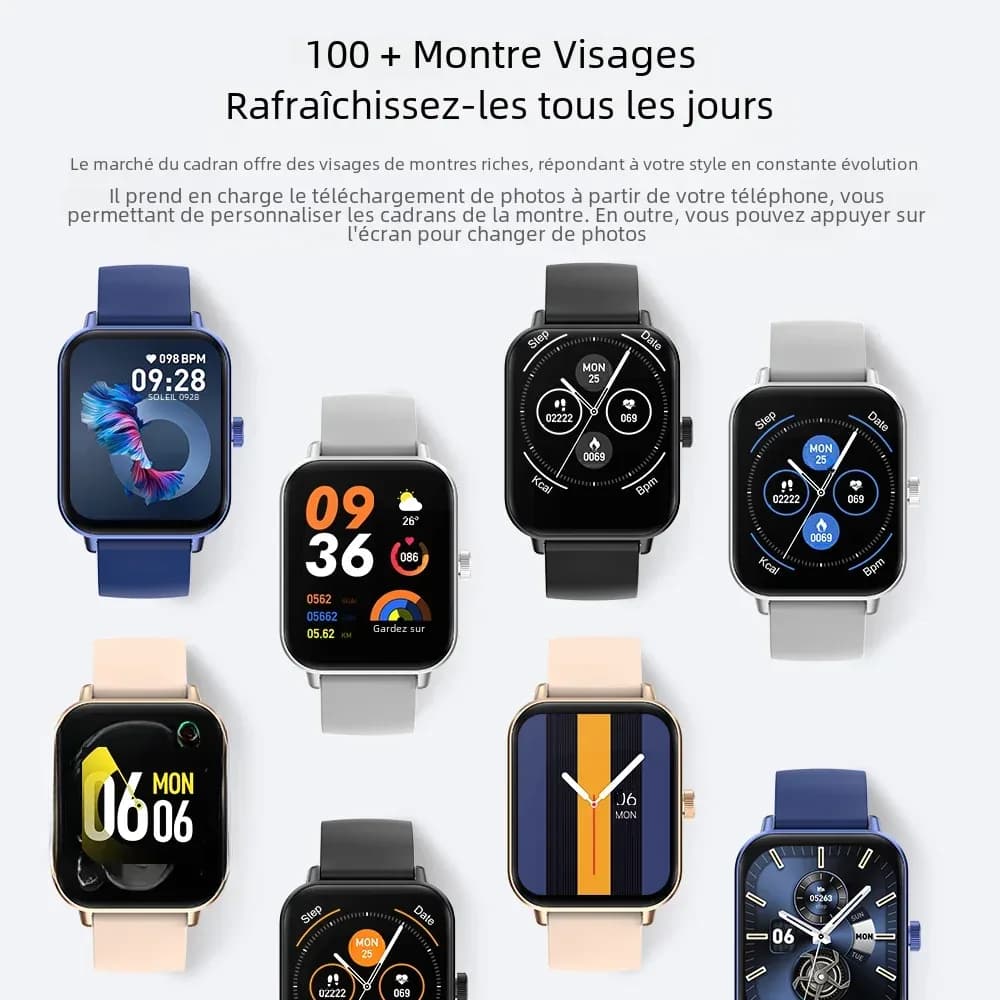 COLMI P81 appel vocal montre intelligente Ultra 1.9 pouces écran 24H moniteur de santé plus de 100 Modes sportifs, Bluetooth Smartwatch hommes femmes – photo 6